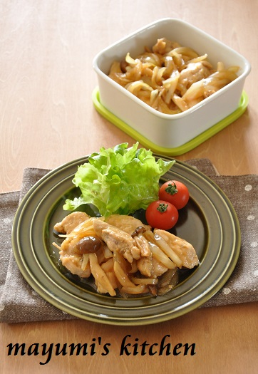 鶏むね肉と野菜のオイスター照り焼きと、しめじの保存