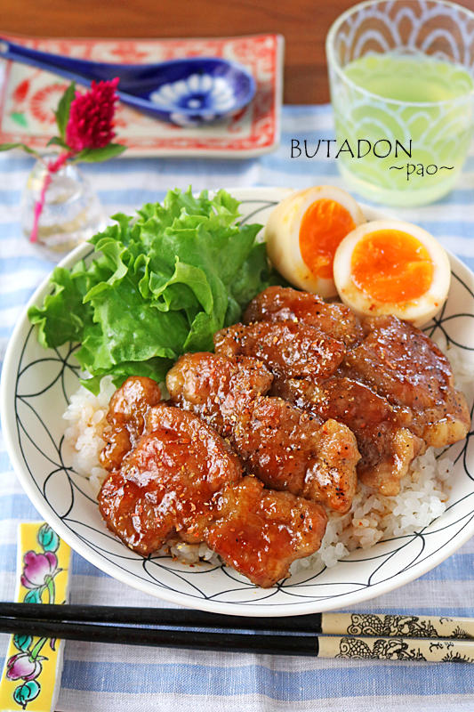 煮込まずフライパンで簡単！チャーシュー風やわらか豚丼♪