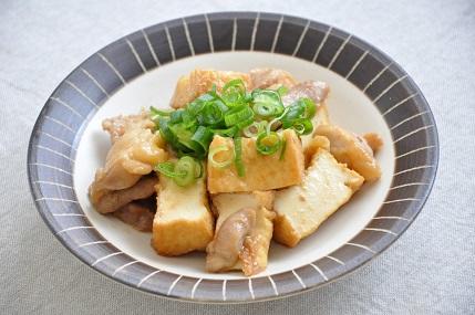 10分148円ストックおかず♡味付け簡単!鶏肉と厚揚げの炒め物