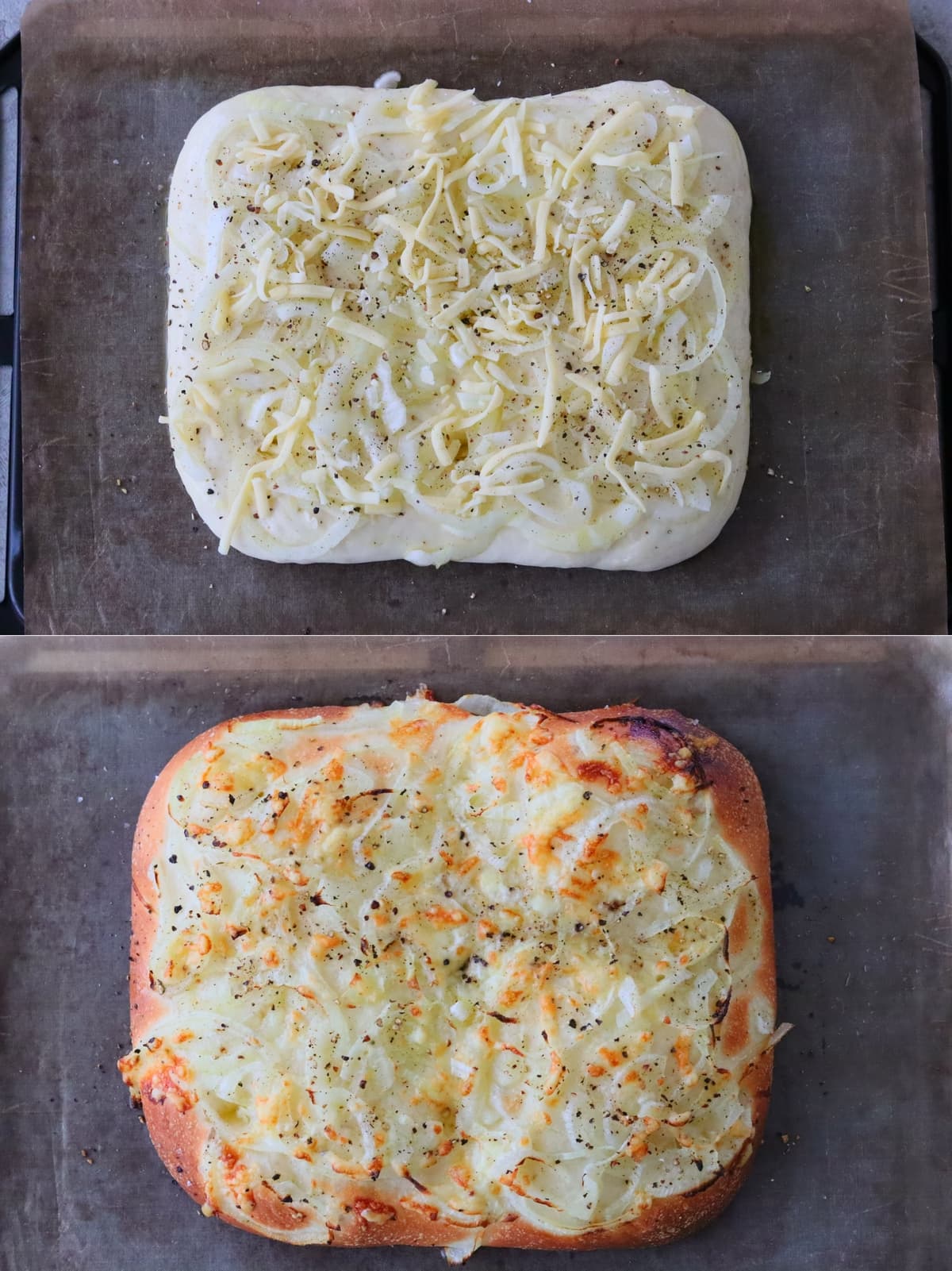 玉ねぎフォカッチャ焼成