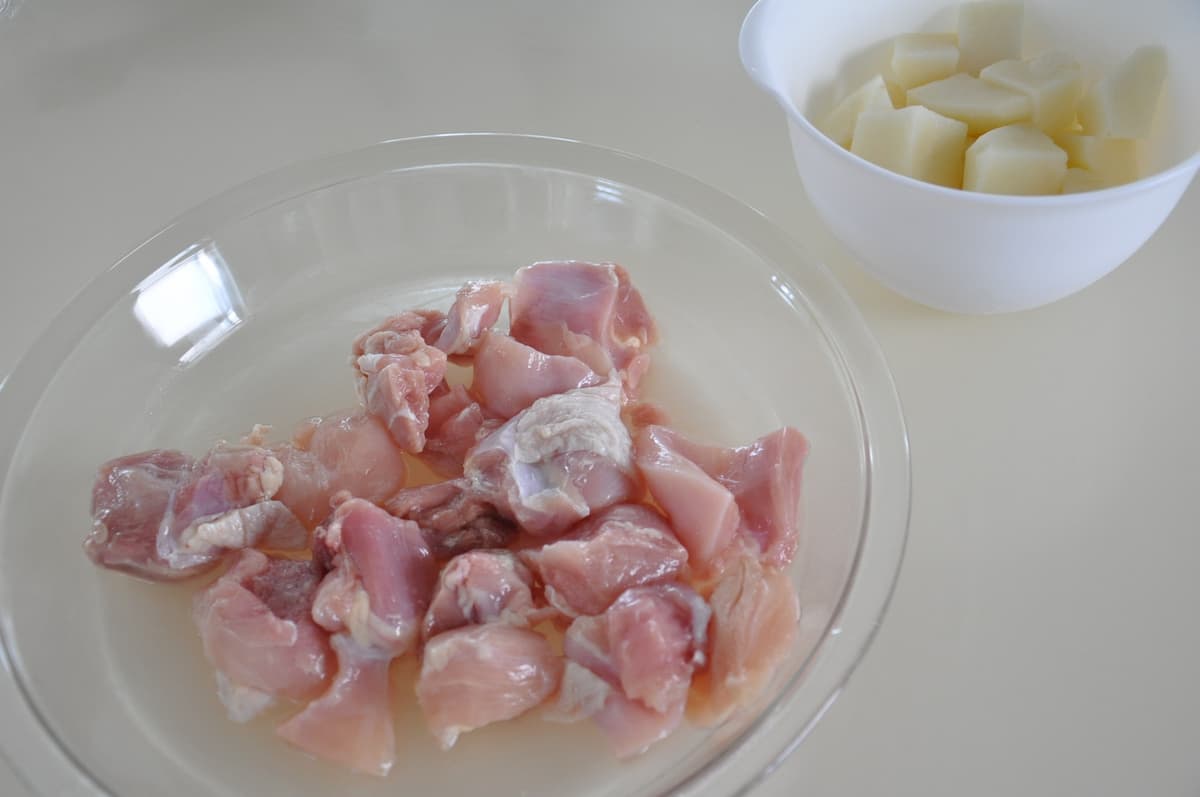 じゃがいもと鶏肉の照り焼き