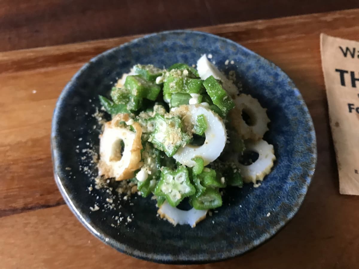 オクラとちくわの和え物