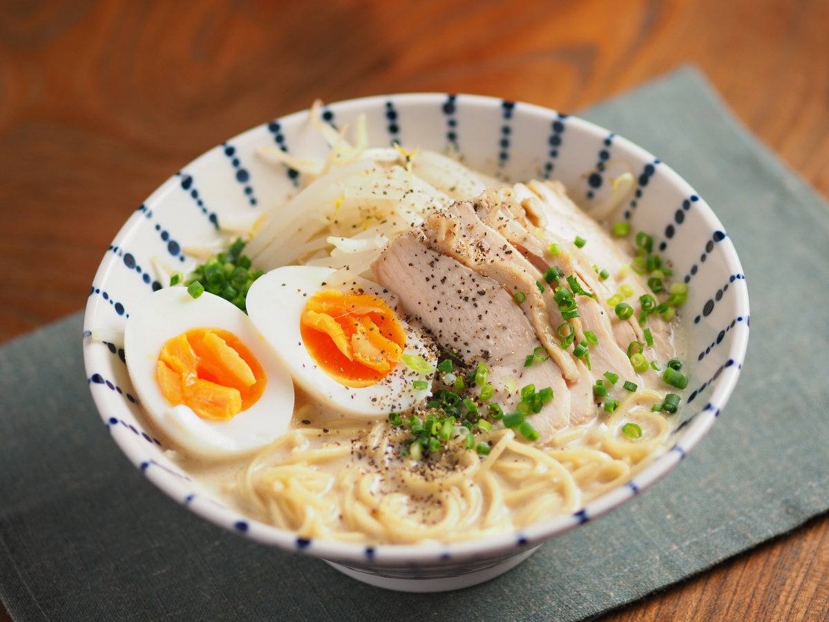 サラダチキン豆乳ラーメン