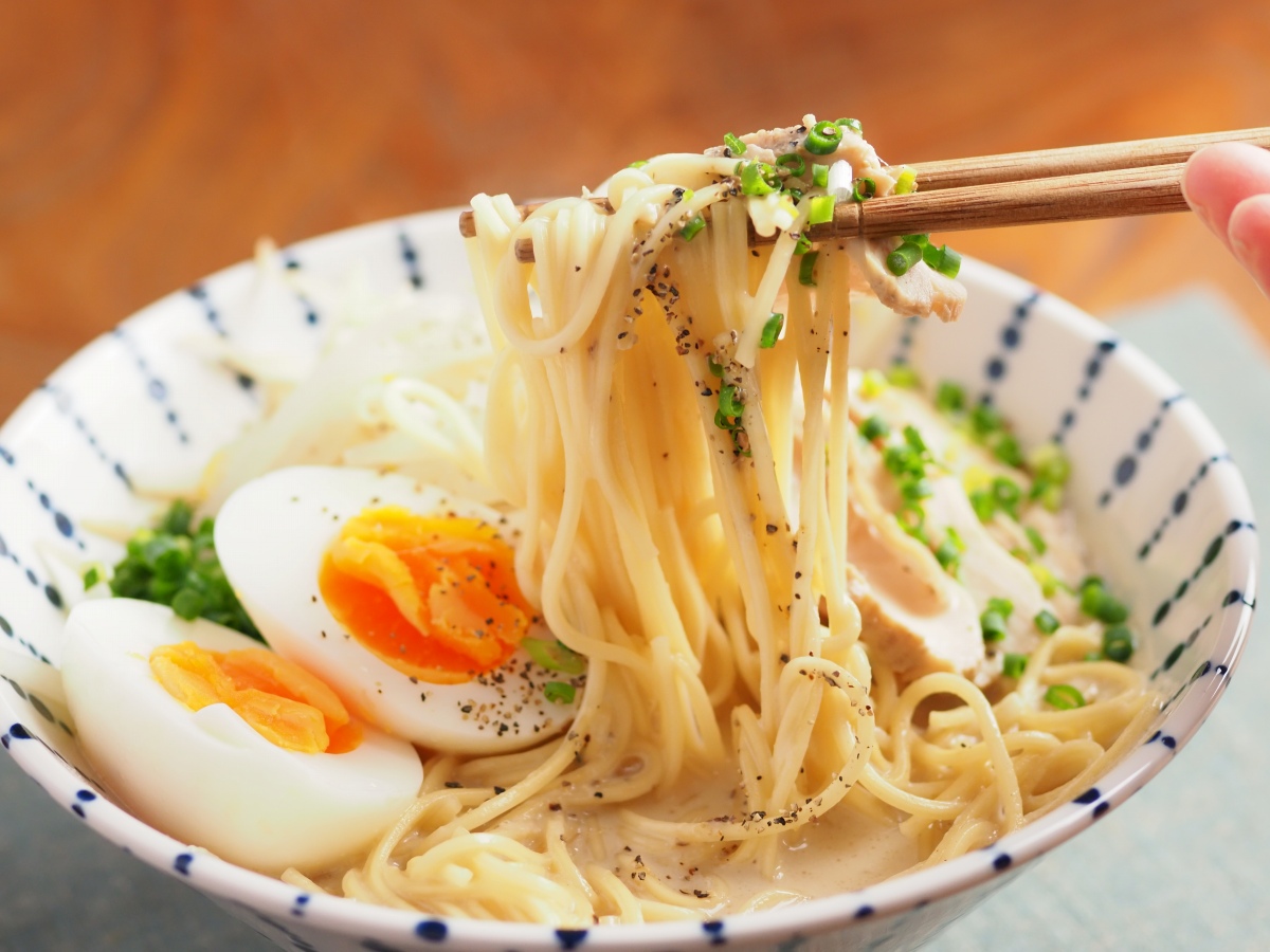 サラダチキン豆乳ラーメン