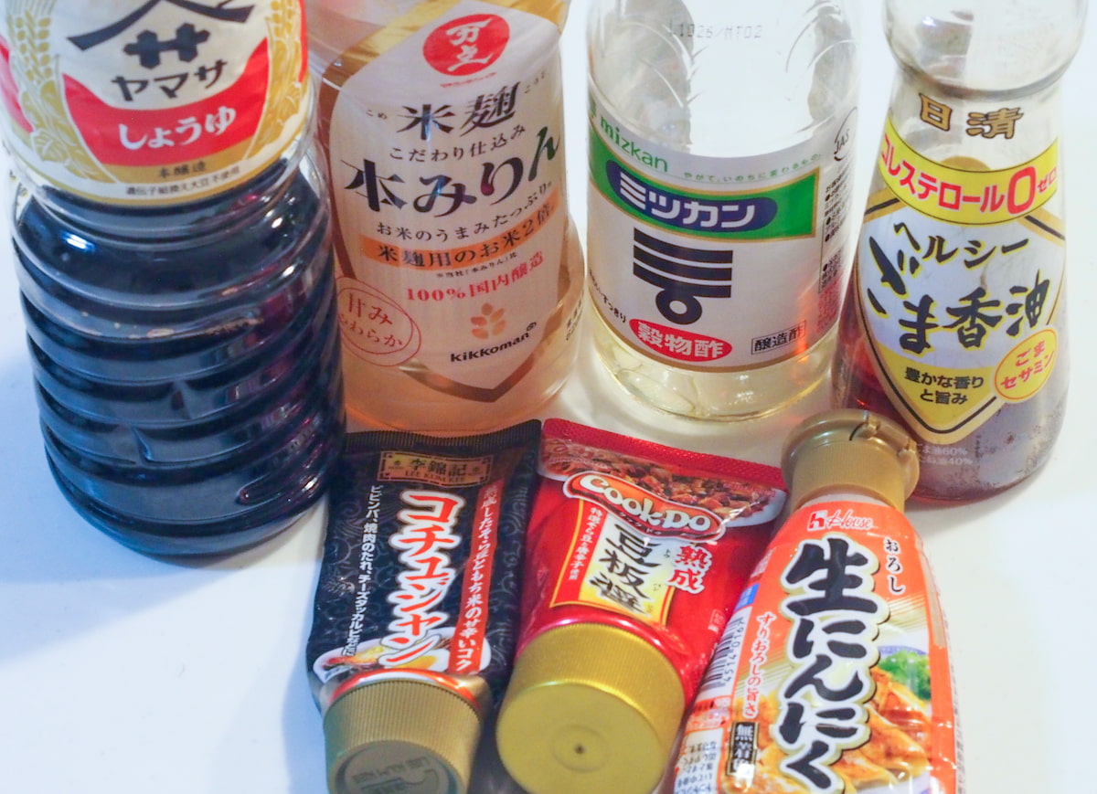 わかめとしらたきのピリ辛和え　調味料