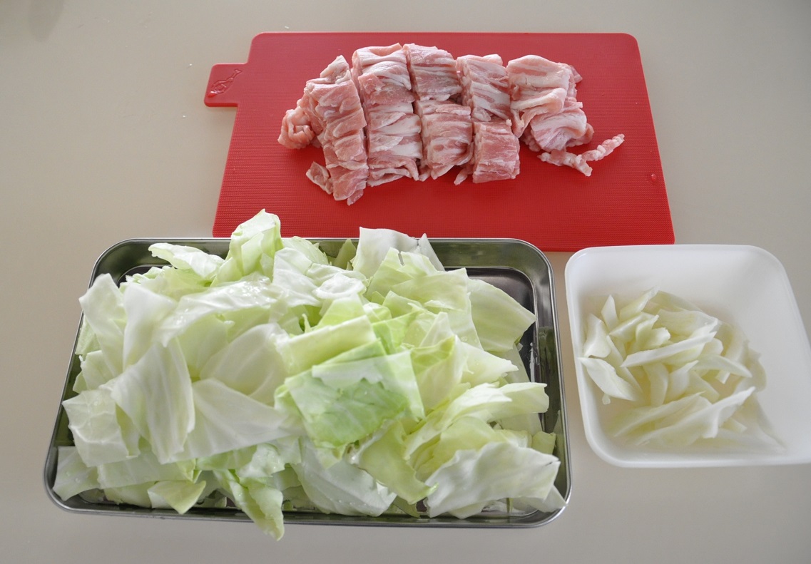 キャベツと豚肉の炒めもの