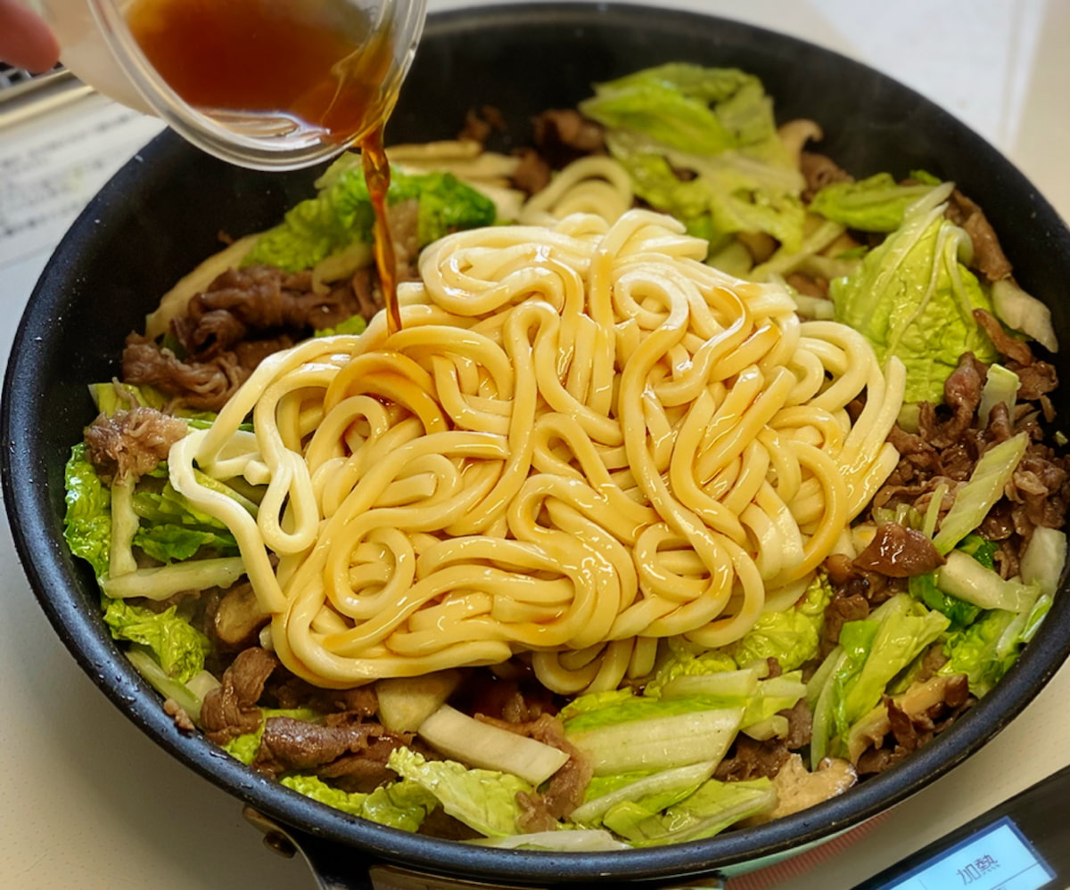 すき焼きうどん工程3