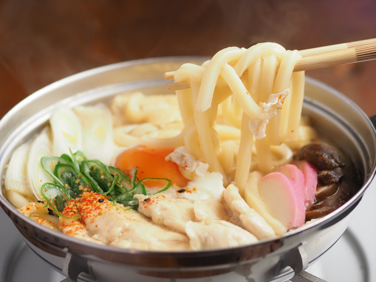 ささみの鍋焼きうどん