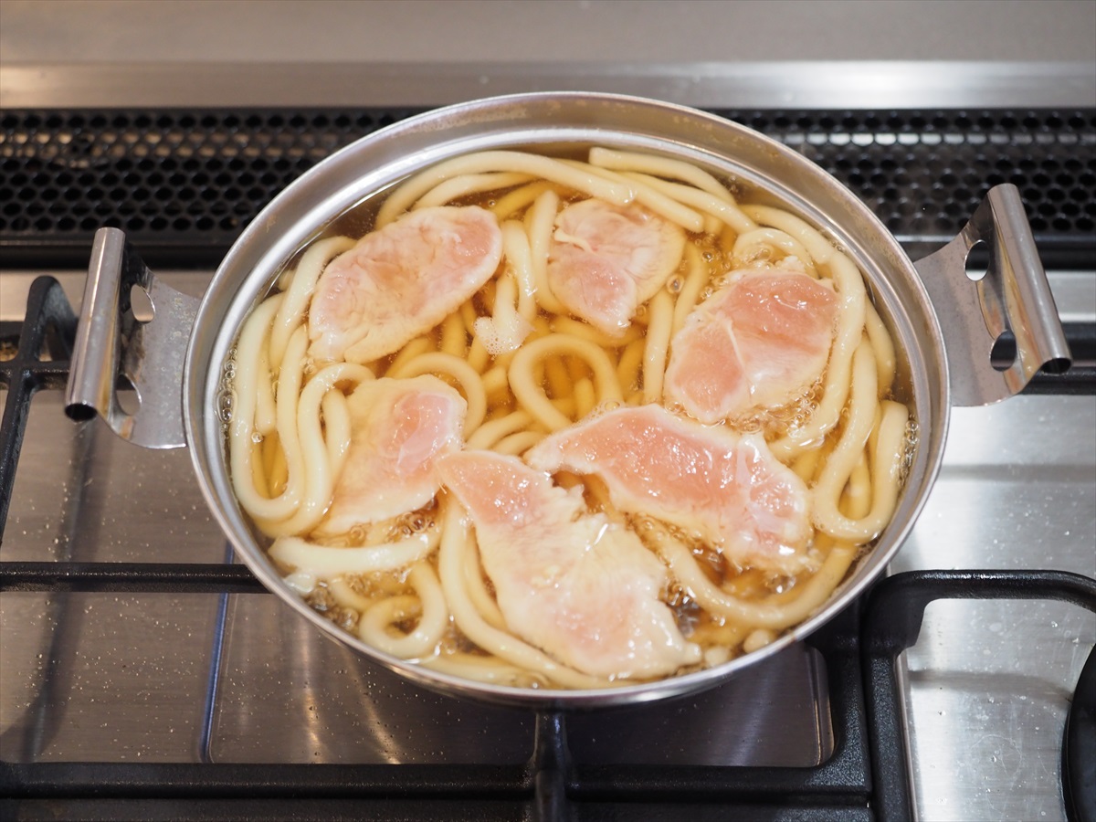 ささみの鍋焼きうどん