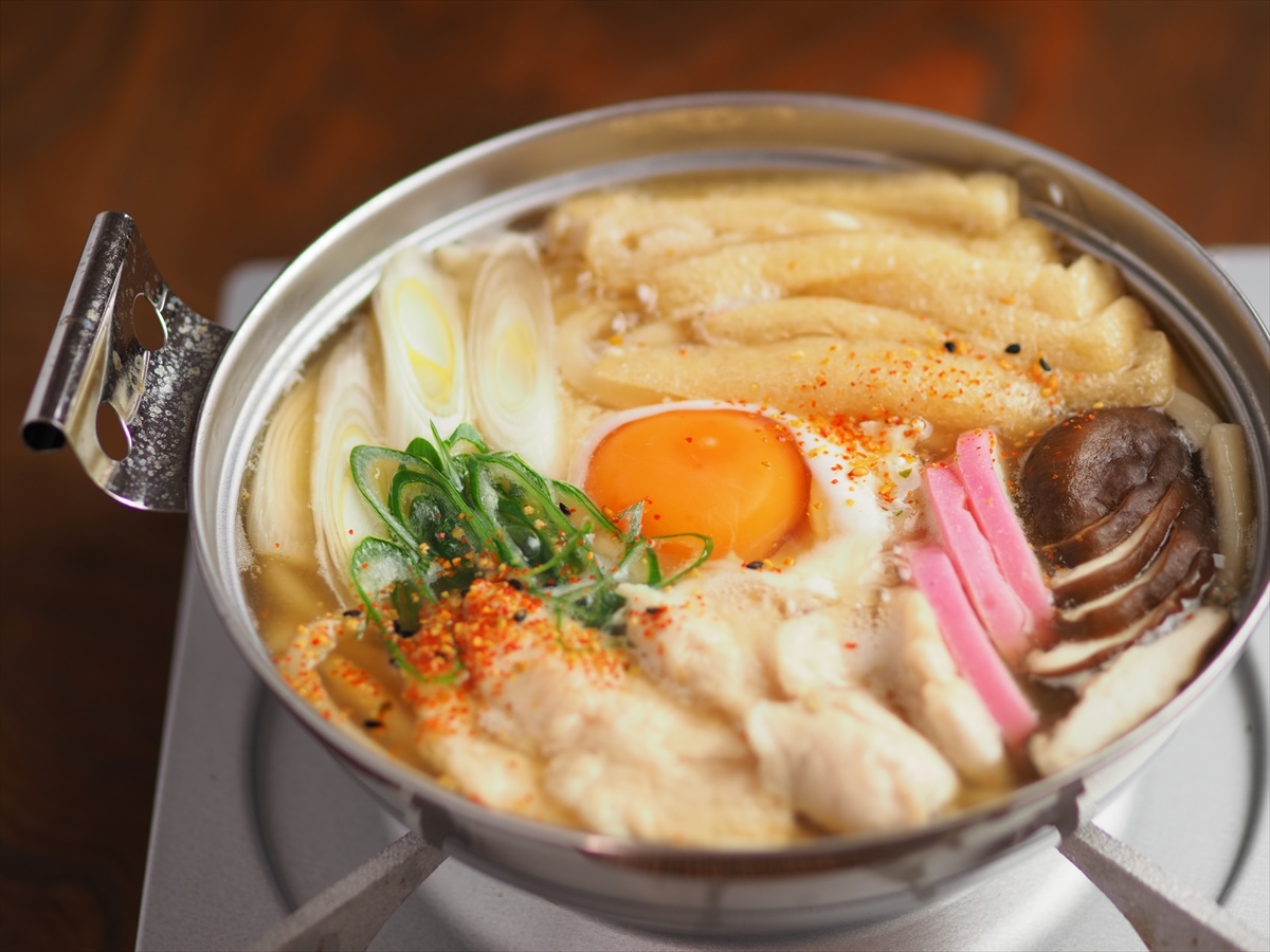 ささみの鍋焼きうどん