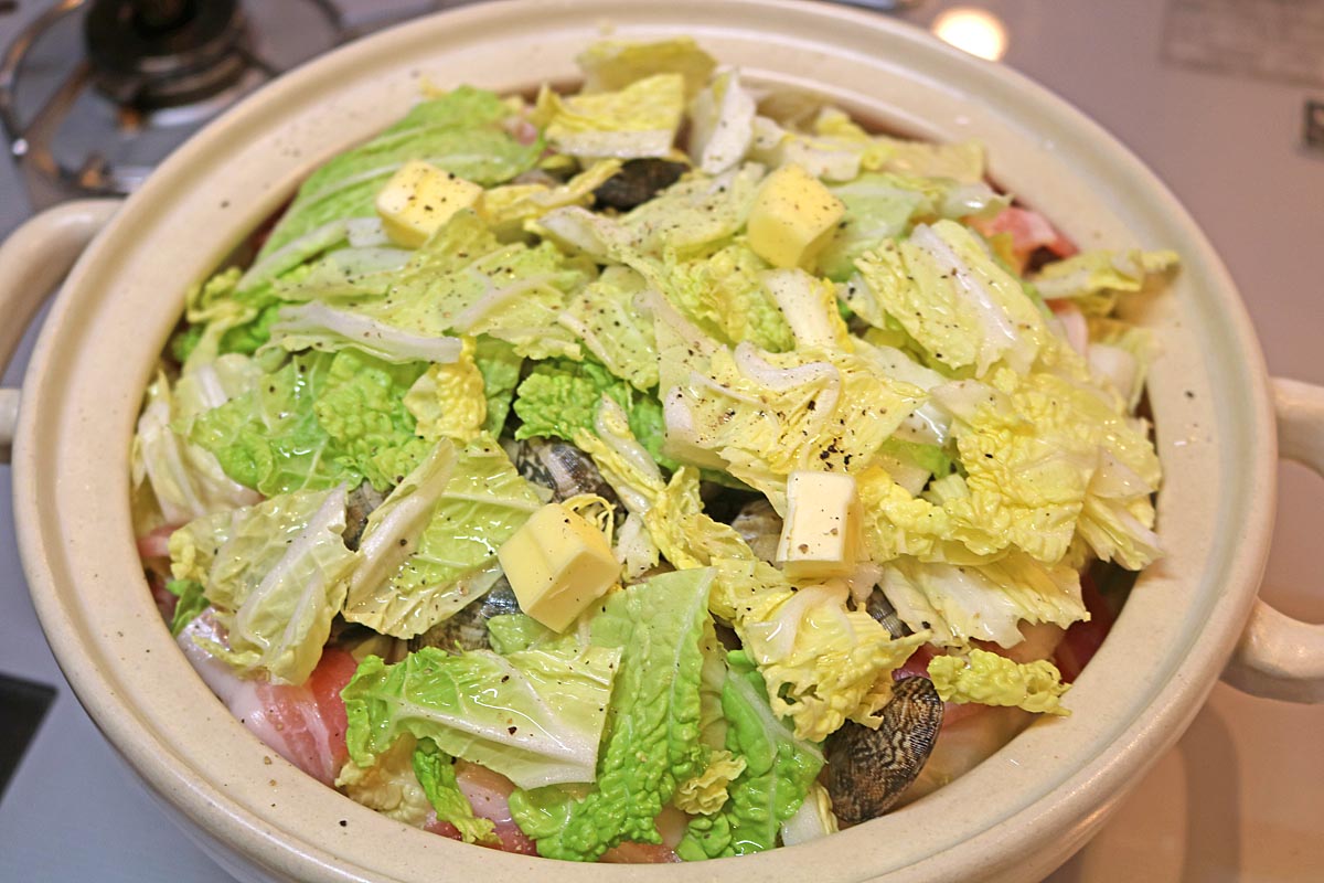 あさり豚バラ白菜６