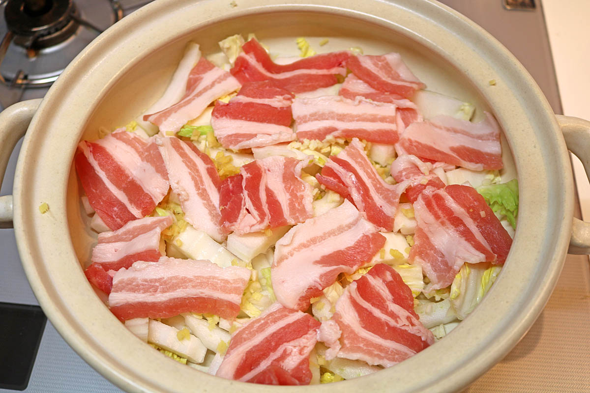 あさり豚バラ白菜4