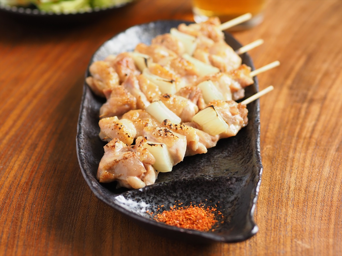 鶏もも肉の焼鳥＆ざく切りキャベツ