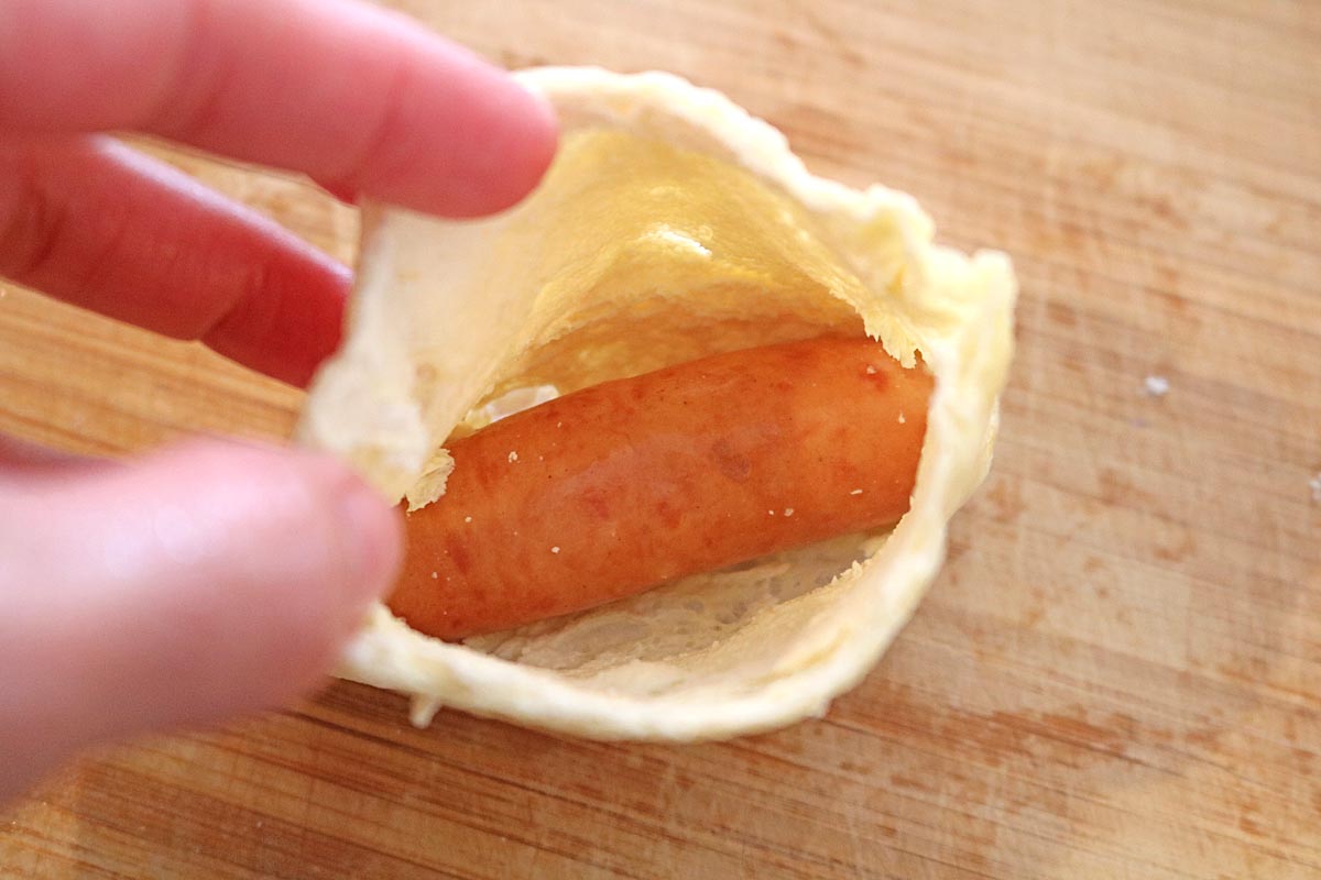 油あげのソーセージ卵煮３