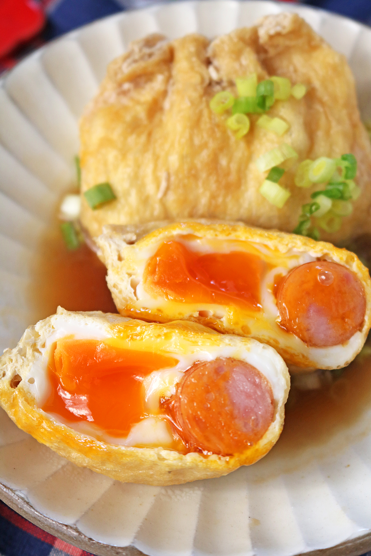 油あげのソーセージ卵煮８