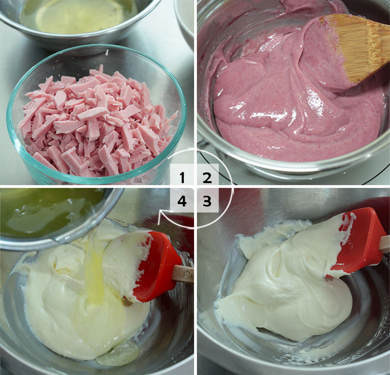ピンク色がキュンと可愛い。春を先取り「濃厚イチゴチョコテリーヌ」