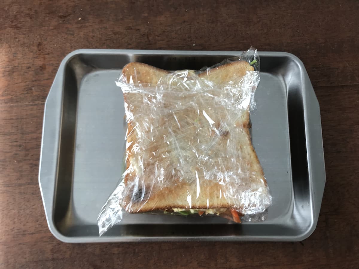 ラップで包んだところ