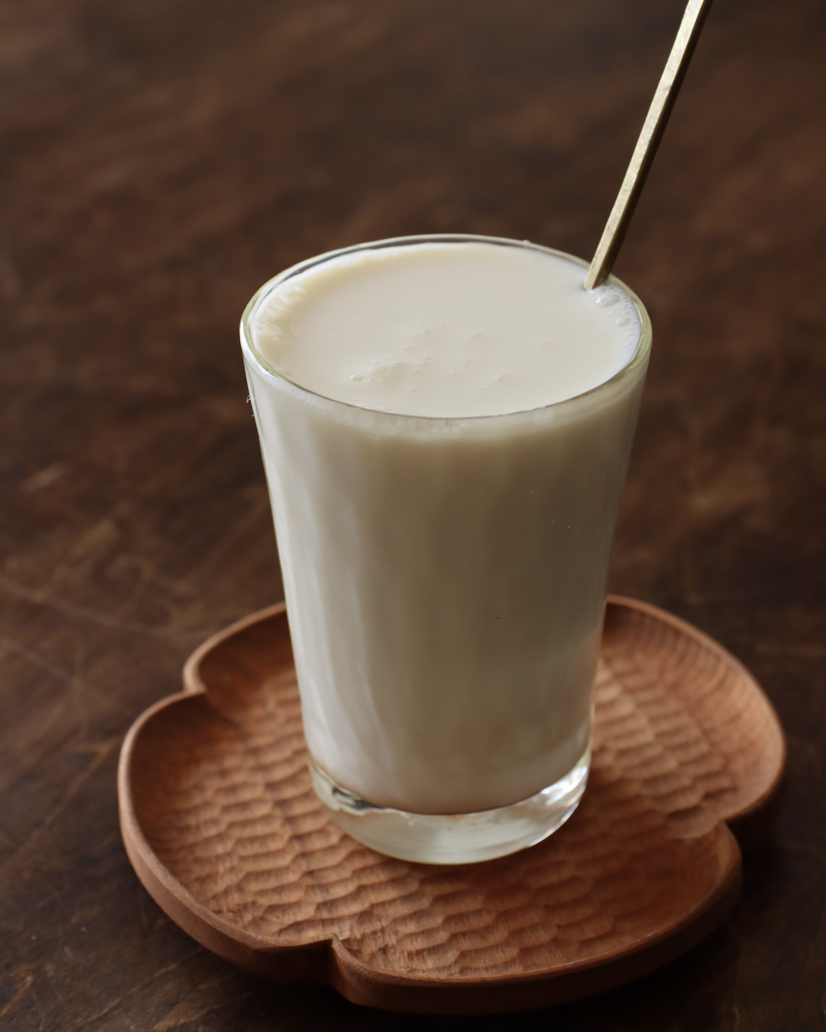 アップの豆乳黒酢ドリンク