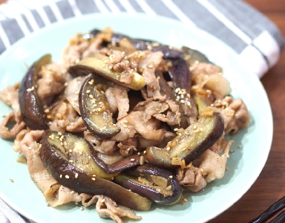 おにゃさんの豚バラなすのにんにく醤油
