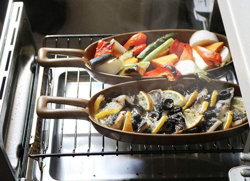 魚焼きグリルであと一品♪「アジのアヒージョ」＆「根菜ホットサラダ」