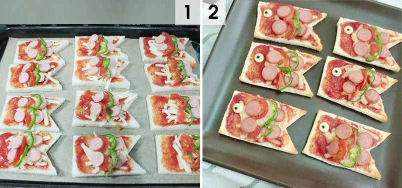 こどもの日に作ろう！「鯉のぼりおにぎり＆ピザトースト」