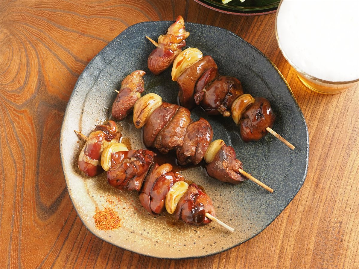 スタミナ！にんにく鶏肝焼鳥