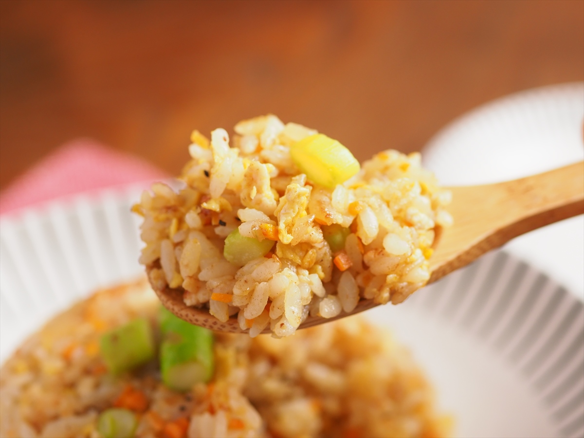 アスパラチキンチャーハン