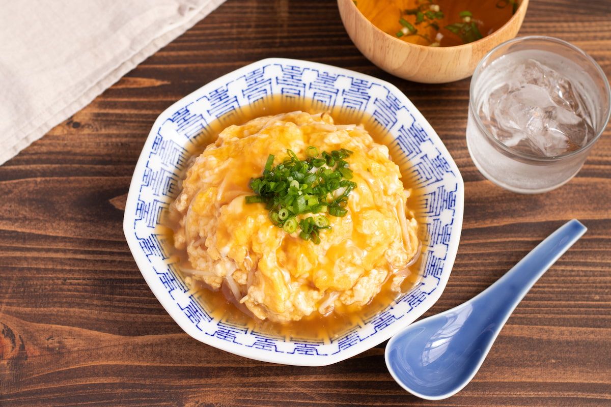 豆腐ともやしのふわとろ天津飯 完成