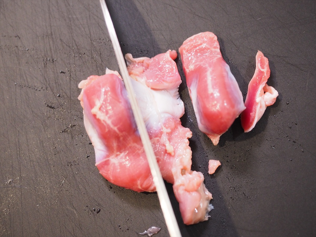 砂肝と鶏ハツのにんにくぽん酢漬け
