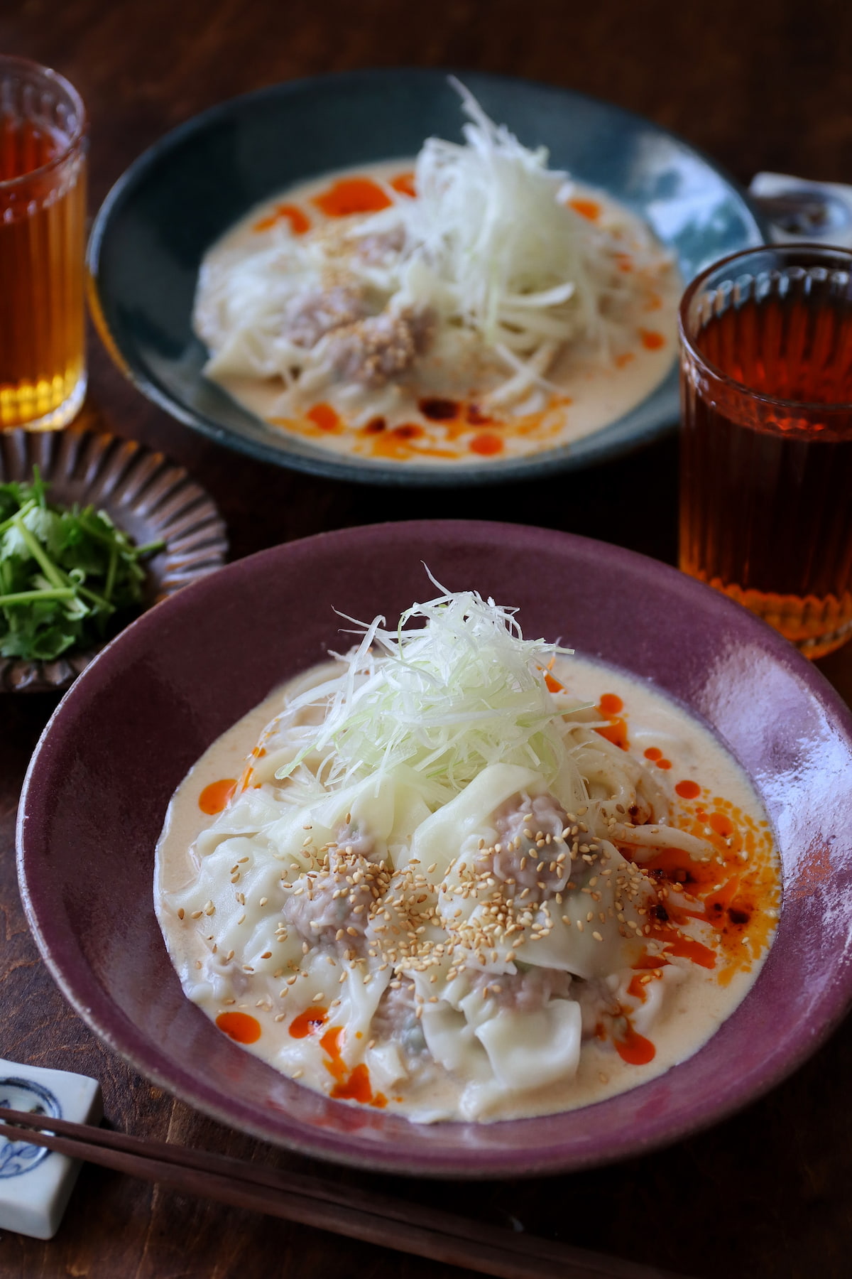 ワンタン麺出来上がり
