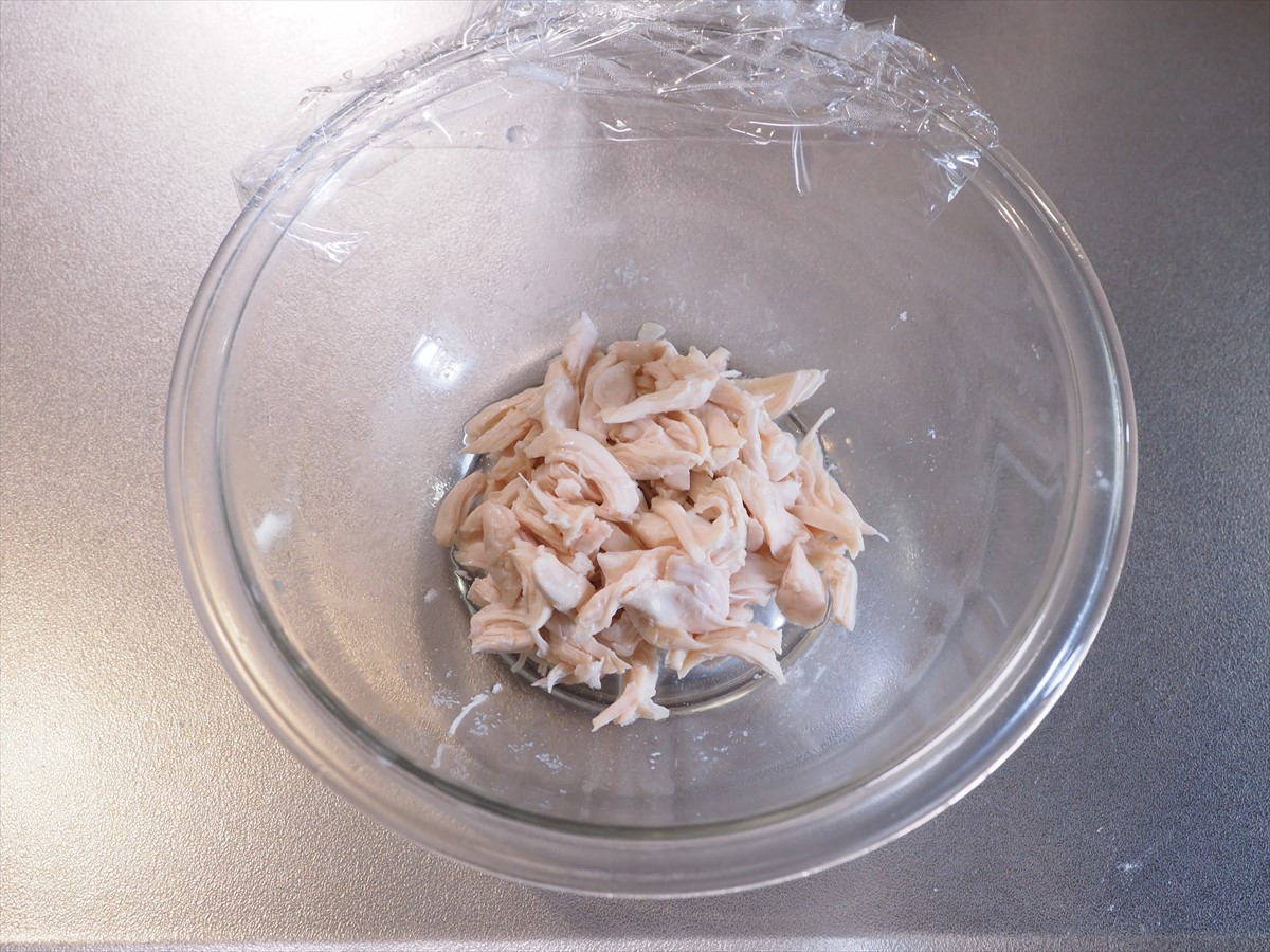 ささみと錦糸卵の親子冷やしそうめん