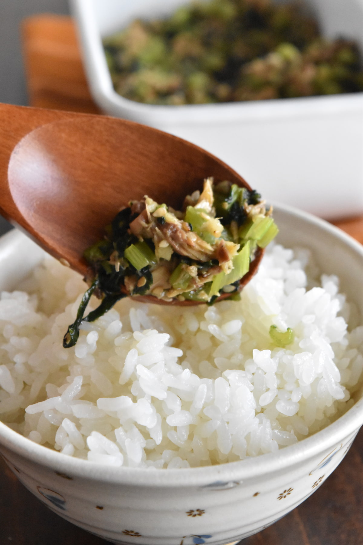 ご飯にのせてみる