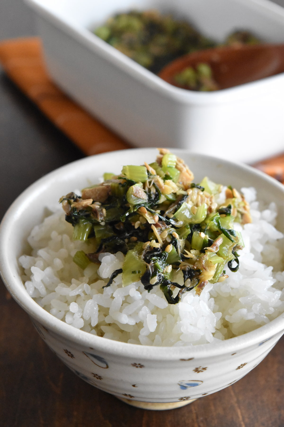 ご飯にのせてみる
