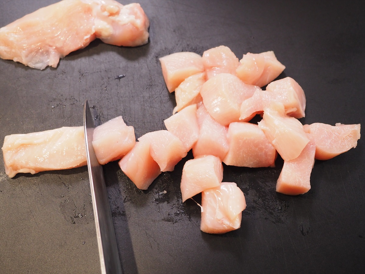 鶏むね肉のにんにくマヨネーズ焼鳥
