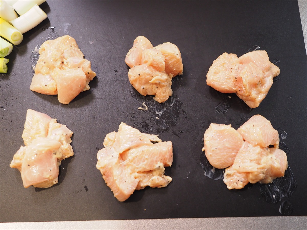 鶏むね肉のにんにくマヨネーズ焼鳥
