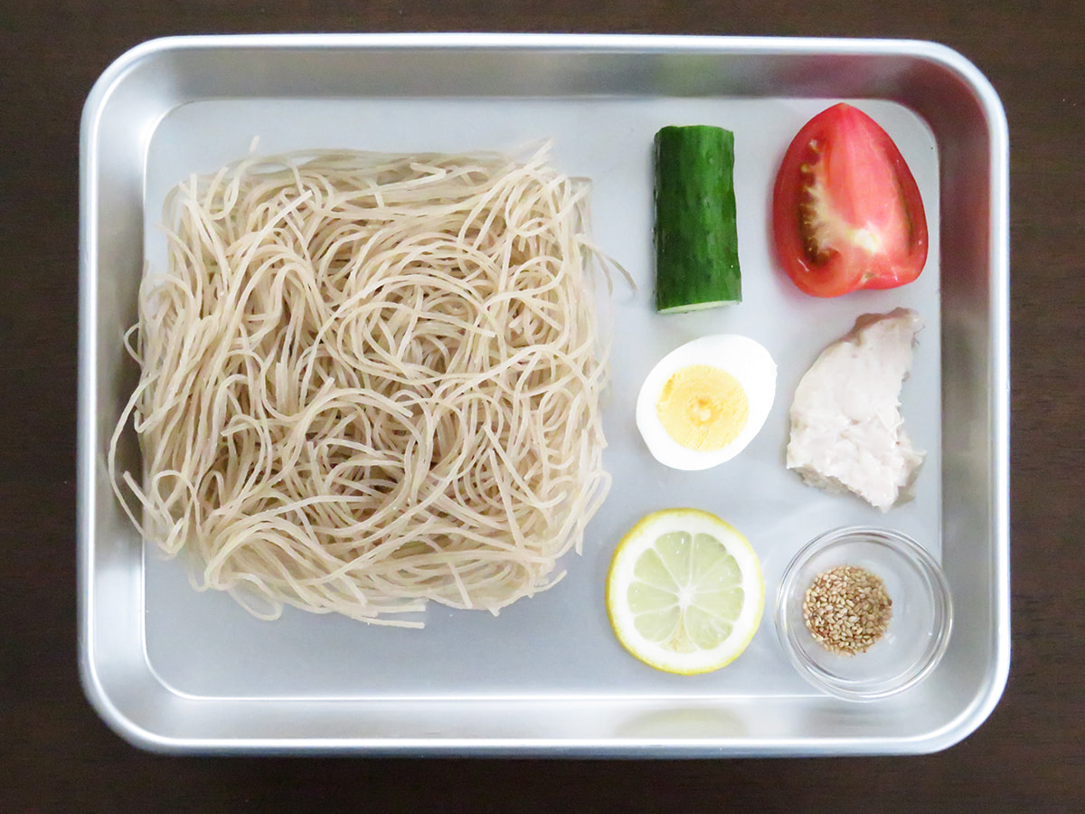 ピリ辛水冷麺:材料
