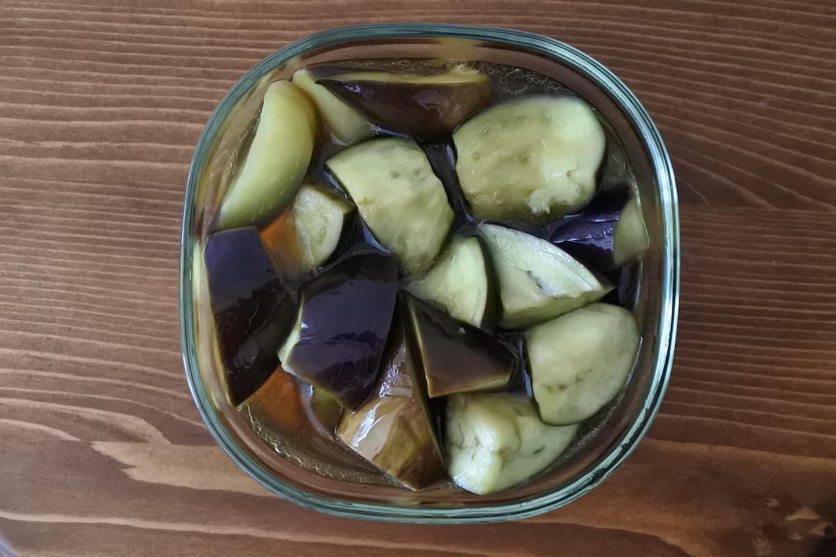 なすのレンチン煮
