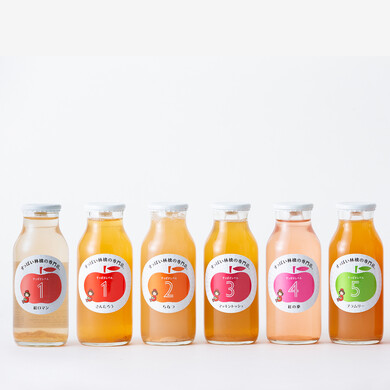 飲み比べが楽しいりんごジュース6本セット【B】／すっぱい林檎の専門店。