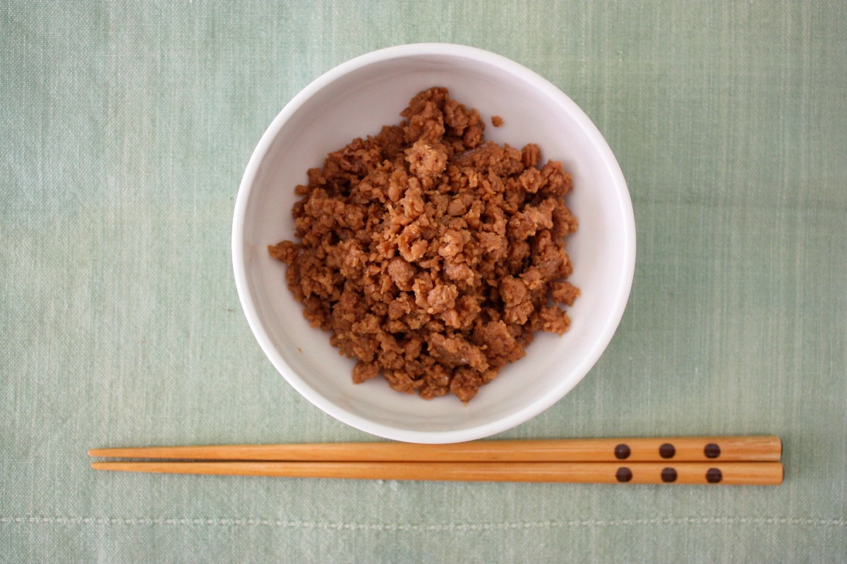 「大豆ミート ひき肉タイプ」で作る大豆ミートそぼろ