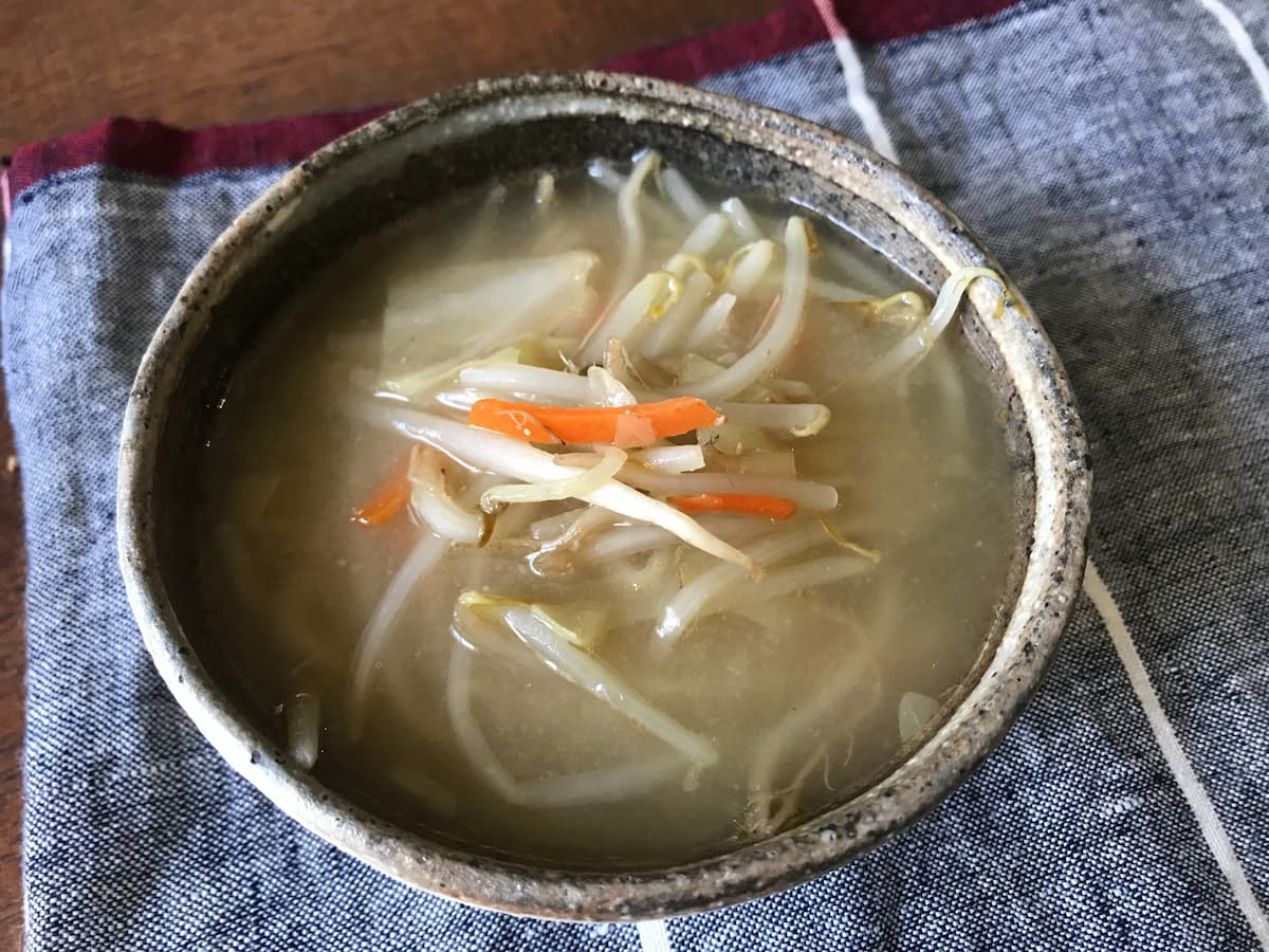 ミックス野菜とさばのおみそ汁