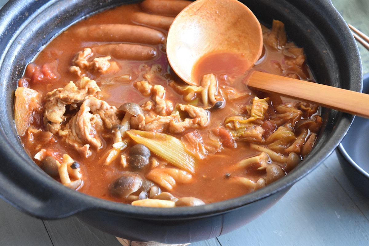 出来上がり(トマト缶でカレー鍋)