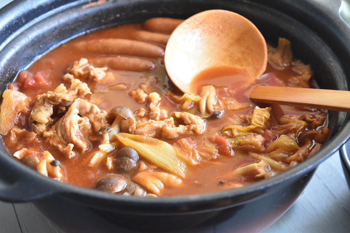 出来上がり(トマト缶でカレー鍋)