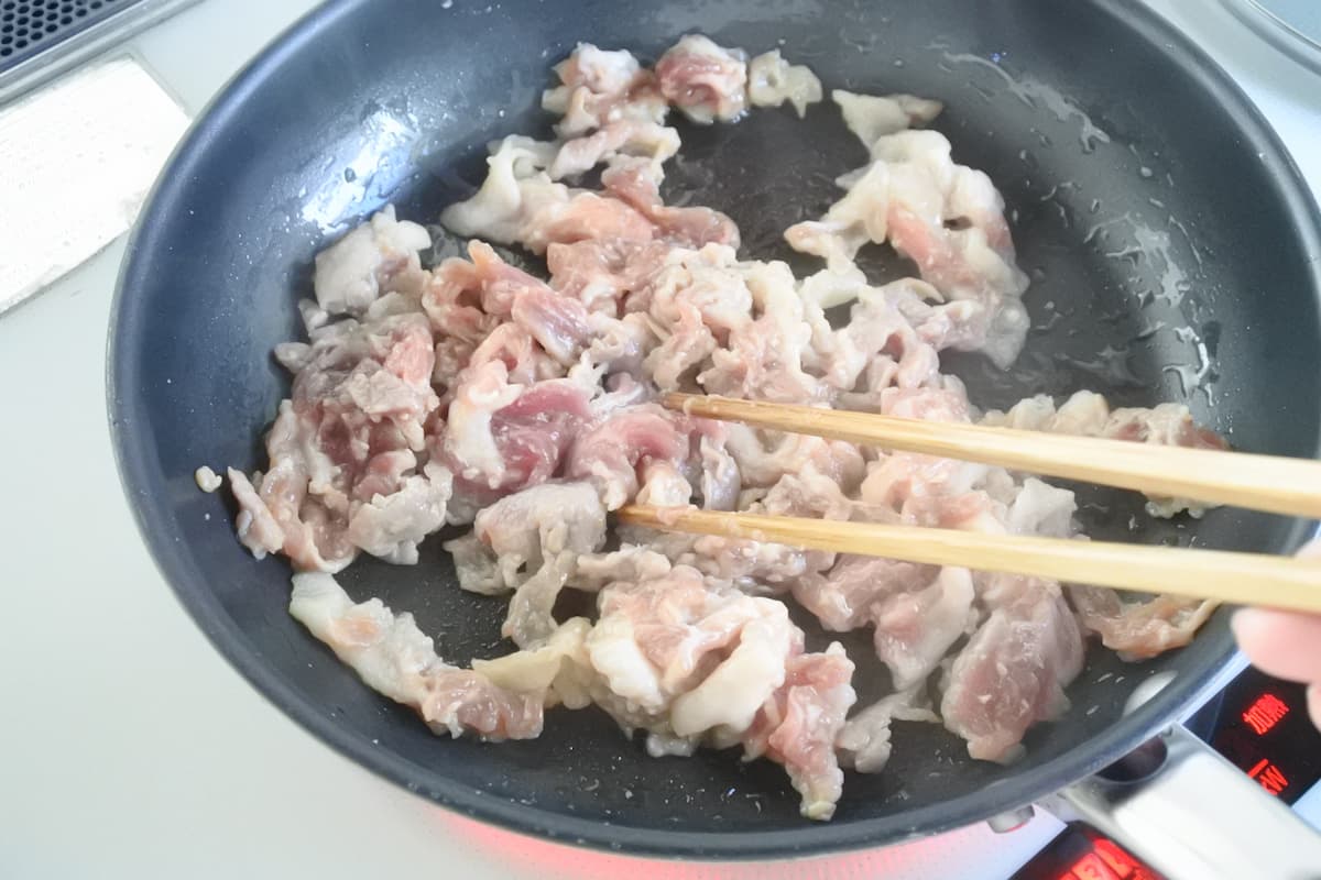白菜と豚肉のみそ炒め