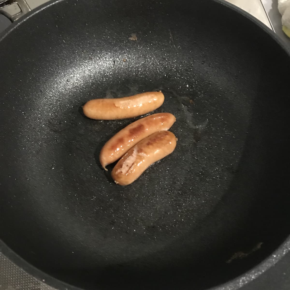 焼いてるところ