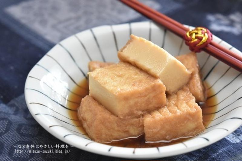 ご飯のお供にもおつまみにもなる!「厚揚げのうま煮」レシピ