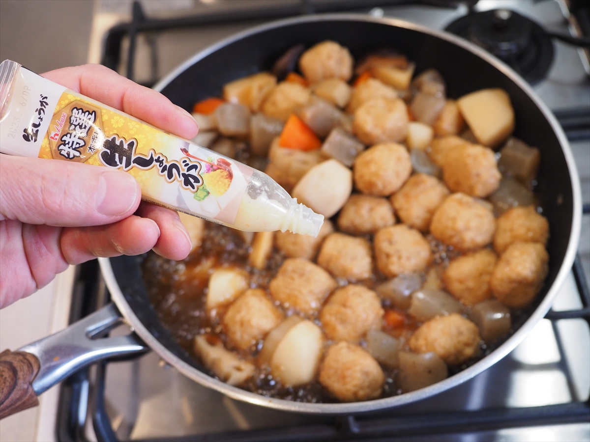 冷凍鶏肉団子と冷凍和風野菜で筑前煮　、　今からでも間に合うお節レシピ