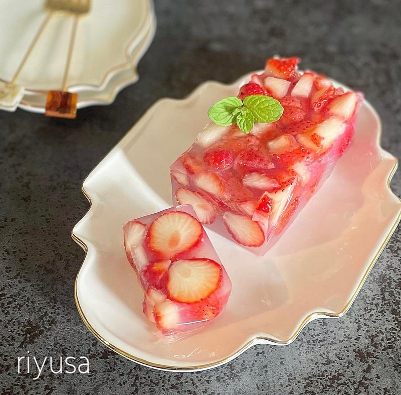 ひな祭りのデザートに♪かわいい「いちご寒天」はいかが?