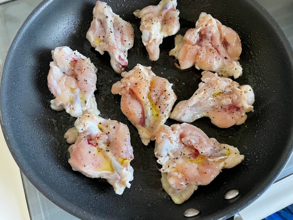 焼いている途中