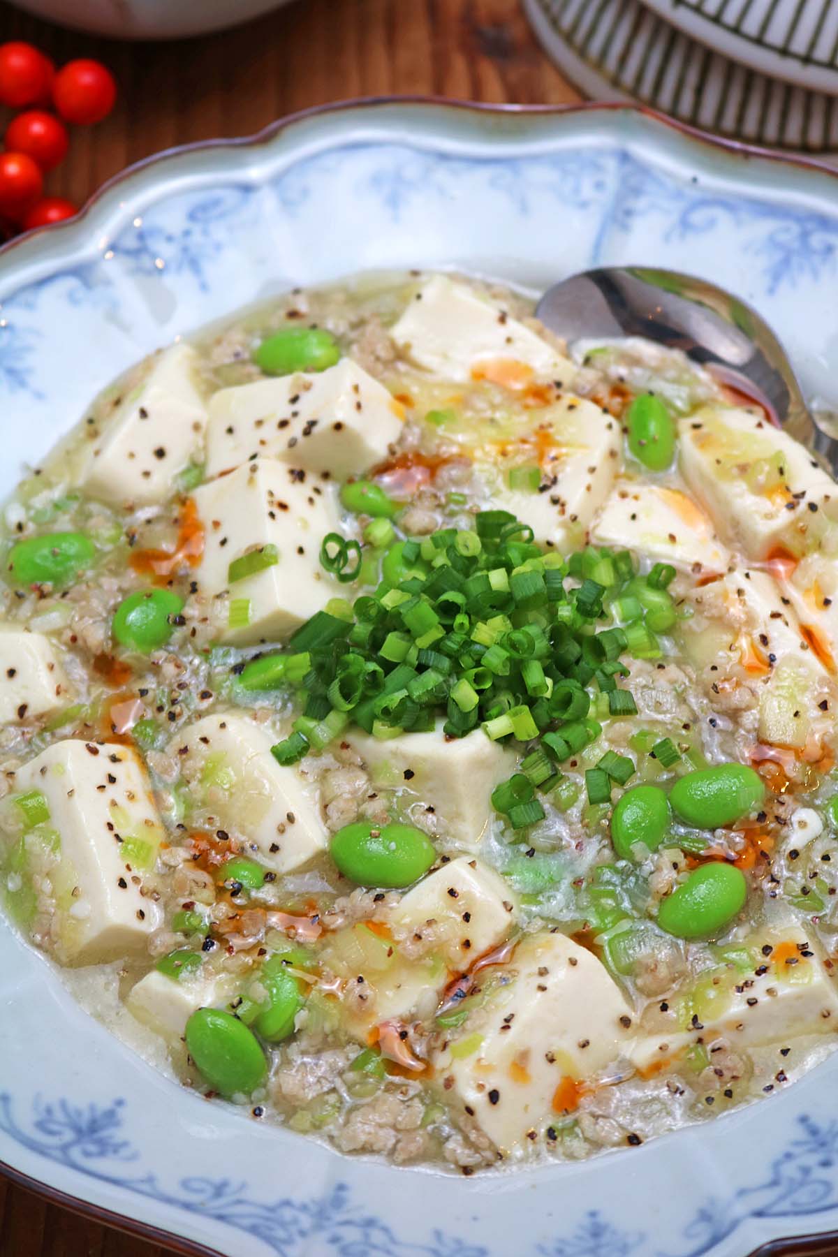 ねぎ塩マーボー豆腐７