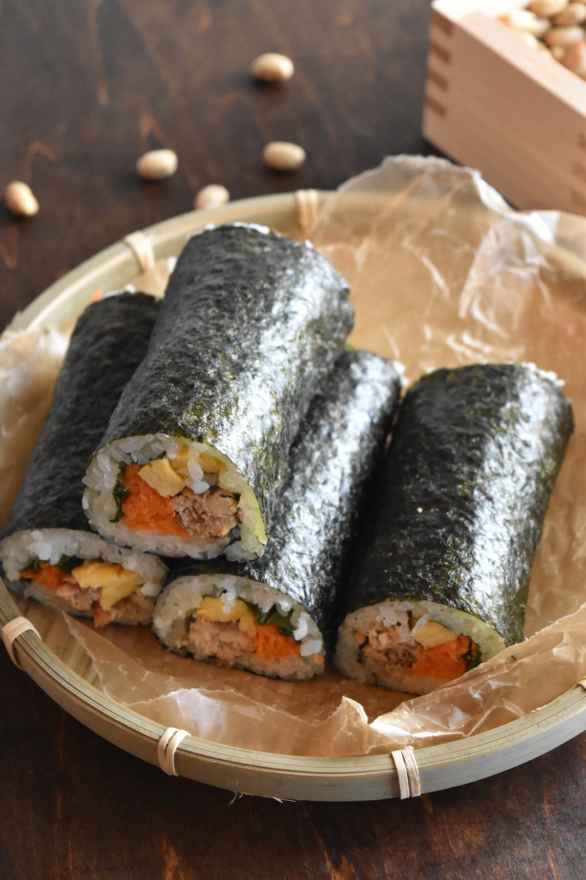 出来上がり(オイルサーディン恵方巻)